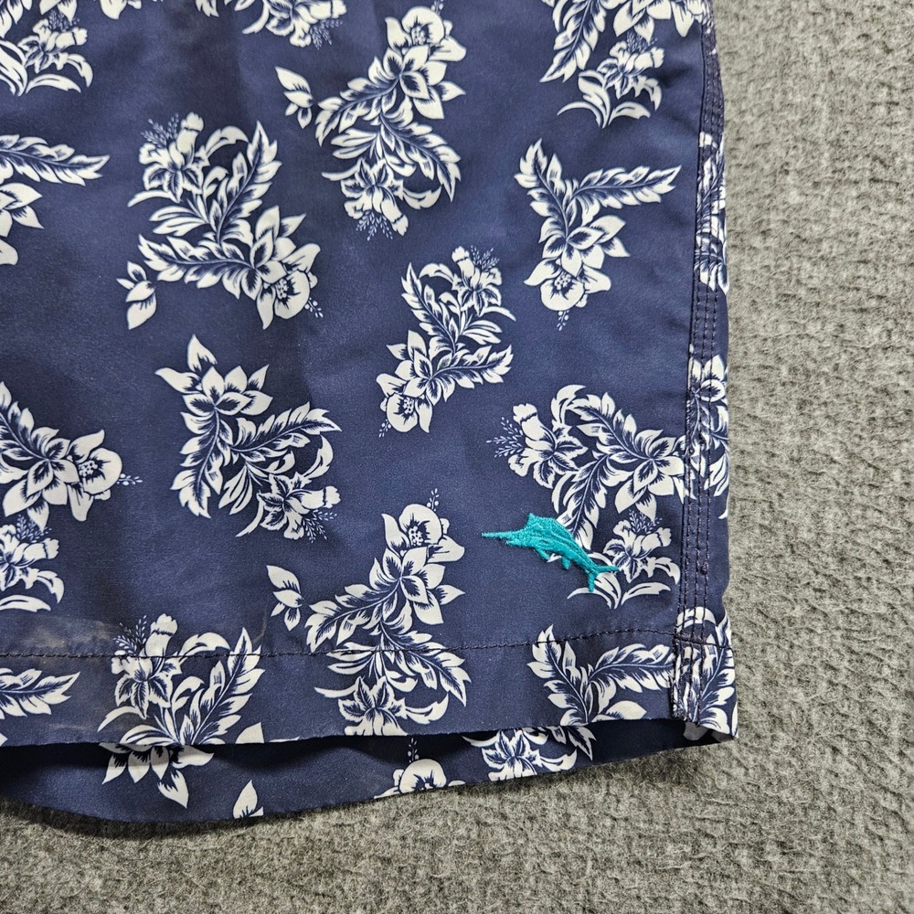Tommy Bahama Board Shorts Men Small Blue Floral Tropical Relax Swim Trunks - Picture 3 of 10